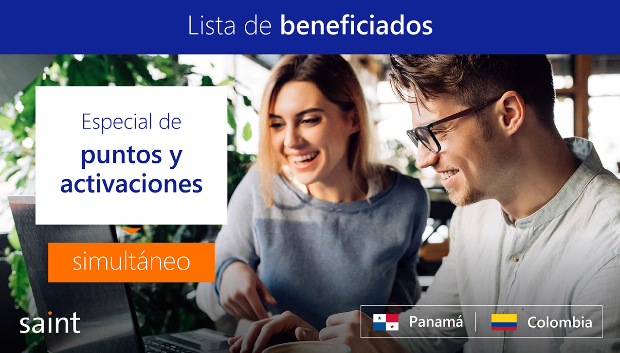 Lista de beneficiados del especial de ACTIVACIONES simultáneo, Colombia y Panamá